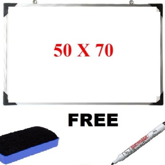 

Papan Tulis White Board Ukuran 50 X 70 Cm Free Ghapus+Spidol (Cod)
