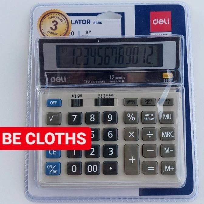 

gfd-12 DELI 868C Kalkulator 12 Digit Check Correct Deli 868 C Desktop SDC 868 Hemat