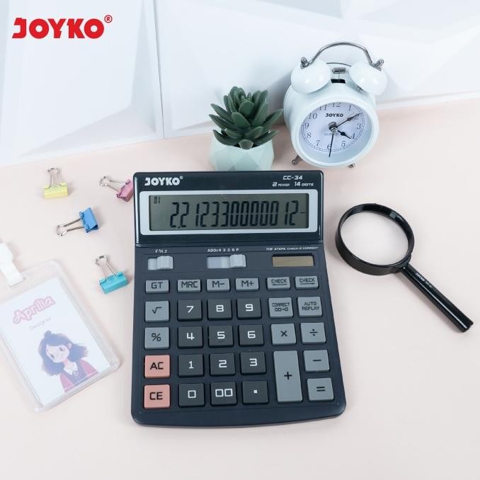 

PJJ-1621 Calculator / Kalkulator Joyko CC-34 / 14 Digits / Check Correct Hemat