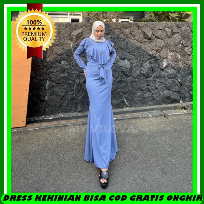 Atasan Wanita Kekinian Lengan Panjang Remaja Brukat Dress Kondangan Wedding Dres Brokat Driss Brukat