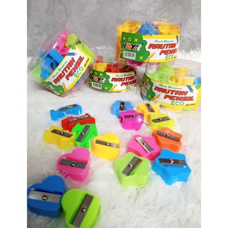 

Termurah Serutan / Rautan Pensil Kemasan Toples 24 Pcs /1 Toples