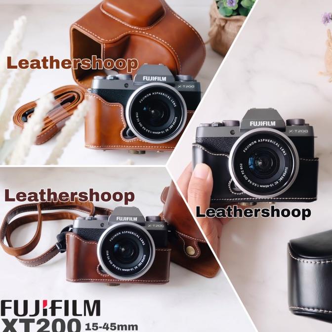 Fujifilm XT200 Fuji X-T200 Leather case cover