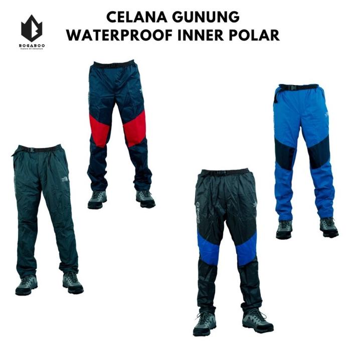celana gunung waterproof inner polar hangat celana trekking anti air