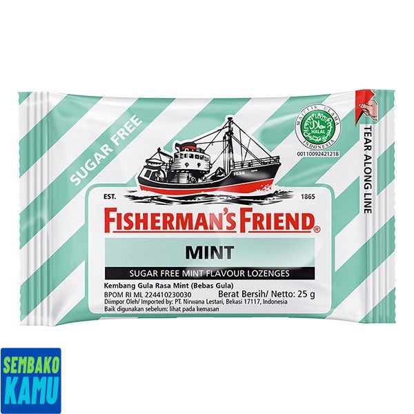 

Fishermens Friend Sugar Free Mint Hijau Putih 25 gr - Permen