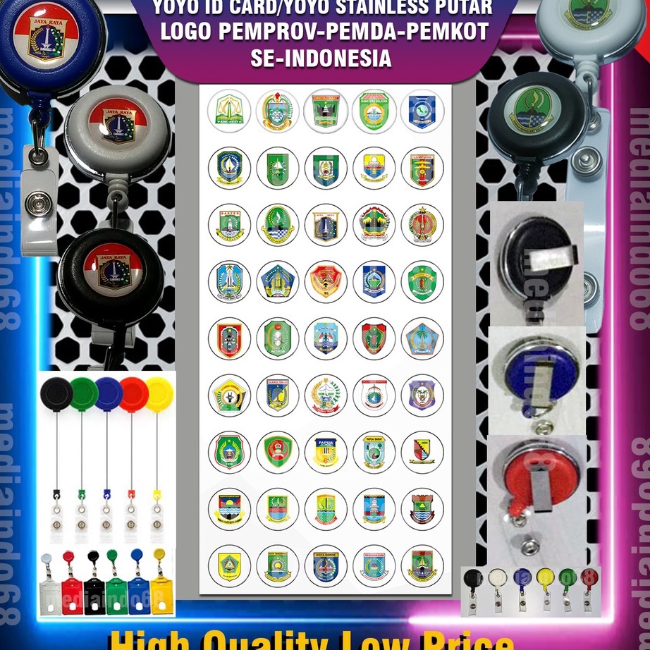 

➩Super Sale PAKET MURAH GANTUNGAN ID CARD -LOGO PROVINSI/KABUPATEN R39