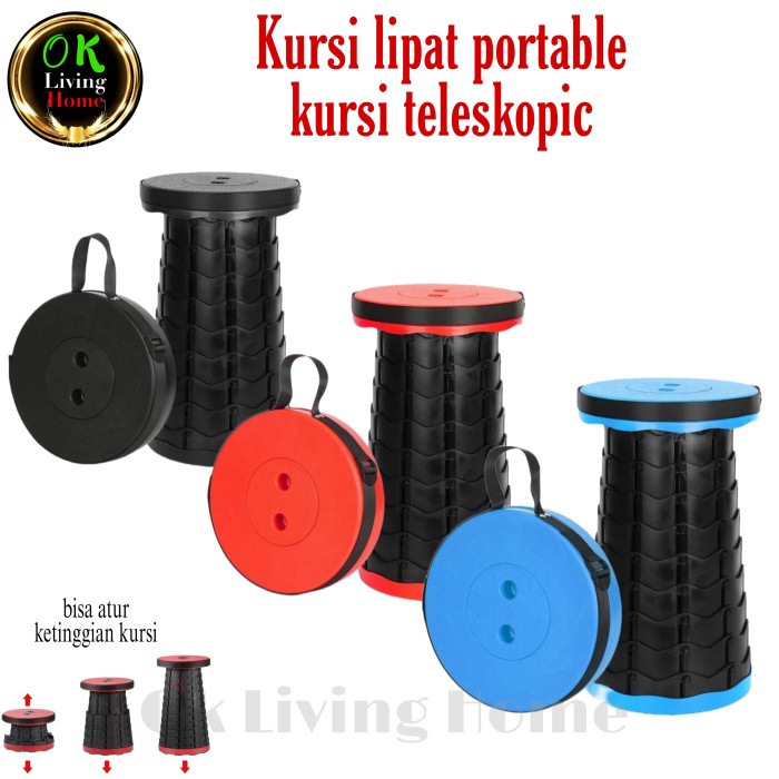 KURSI LIPAT, KURSI LIPAT TELESKOPIK, KURSI LIPAT PORTABLE, KURSI