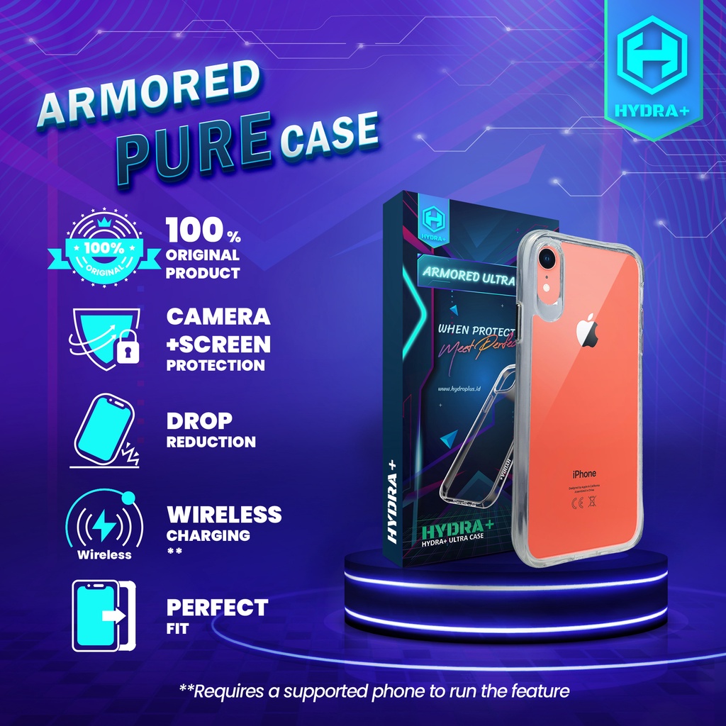 HYDRA+ iPhone XR Armored Clear Case - Casing Hardcase