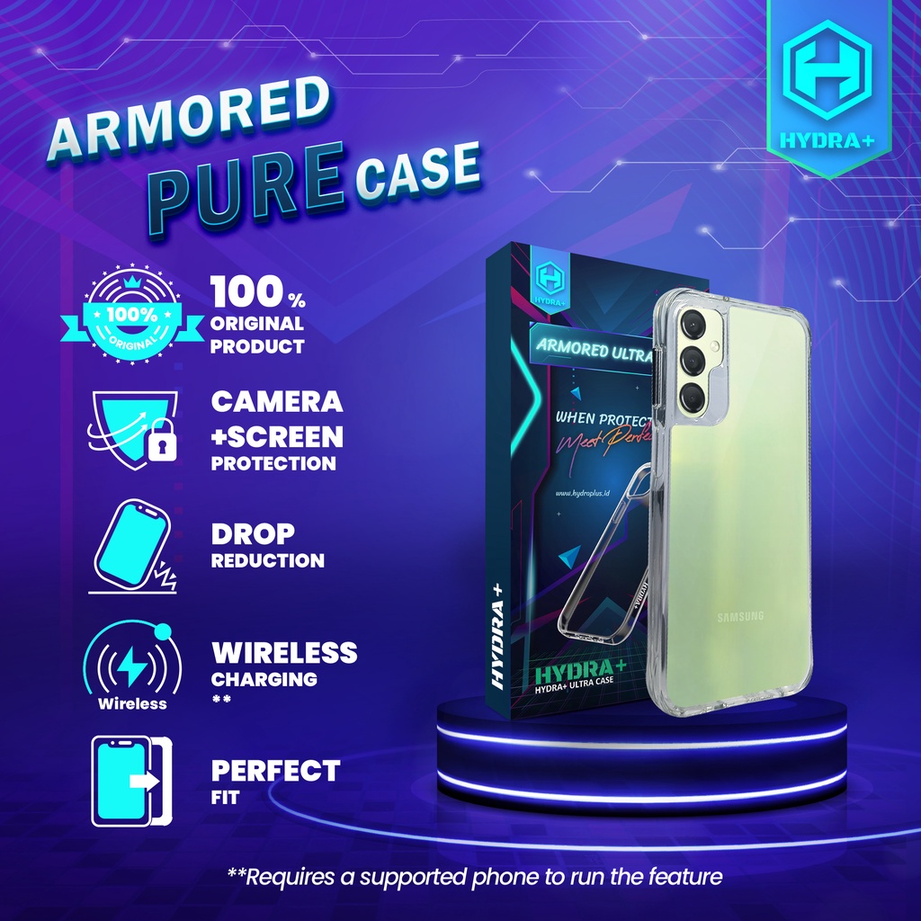 HYDRA+ Samsung a24 Armored Clear Case - Casing Hardcase