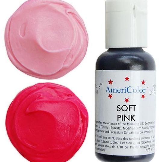 

`````````] Americolor Softgel Paste - Soft Pink pewarna merah muda