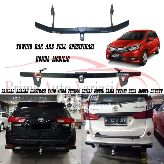 TOWING BAR ARB BESI BUMPER BELAKANG TOWING BAR - HONDA MOBILIO terlaris