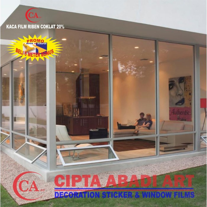 Terlaris Stiker Kaca Film Riben Coklat 20%