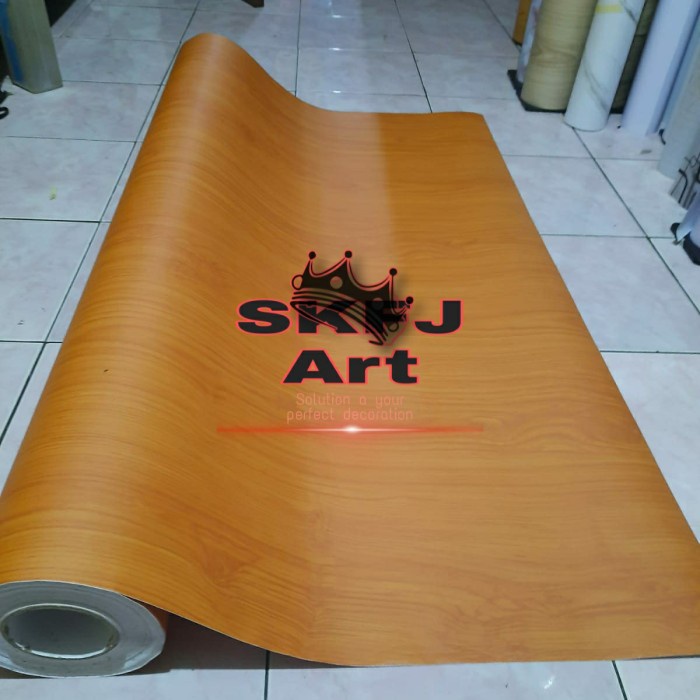 [Ready] Stiker-Kaca Serat Kayu Wallpaper Motif Kayu Serat Kayu [N9M8]