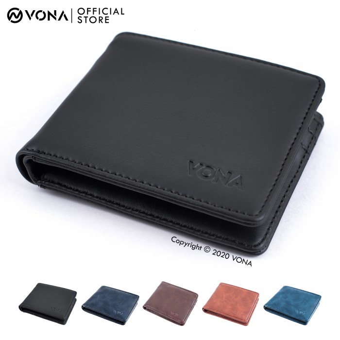 Vona Dompet Pria Kulit Pu / Dompet Kartu Keren - Jet