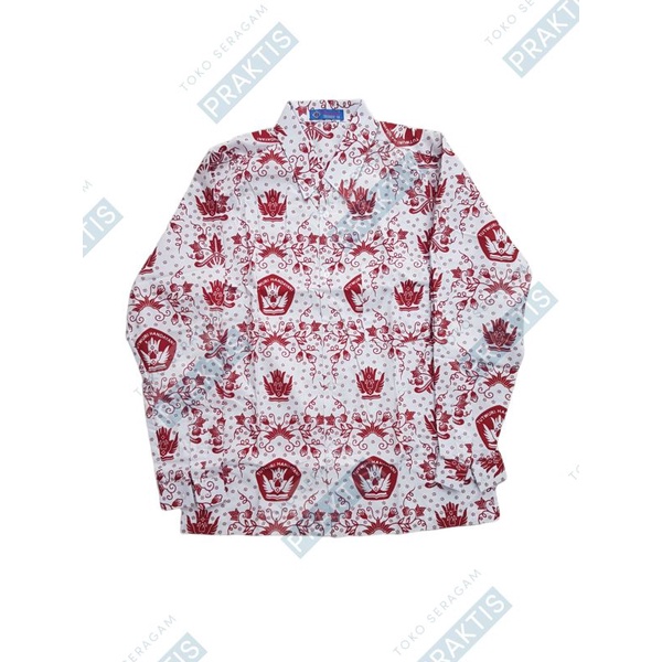 BAJU SERAGAM BATIK PANJANG DAN PENDEK SD | BATIK SD PANJANG DAN PENDEK | BATIK SEKOLAH MERAH SD