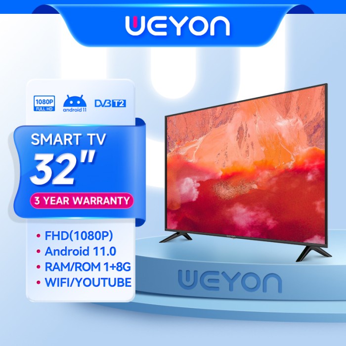 Weyon Smart 32 Inch Led Digital Tv Android 11 Fhd Televisi Murah - Smart Tv
