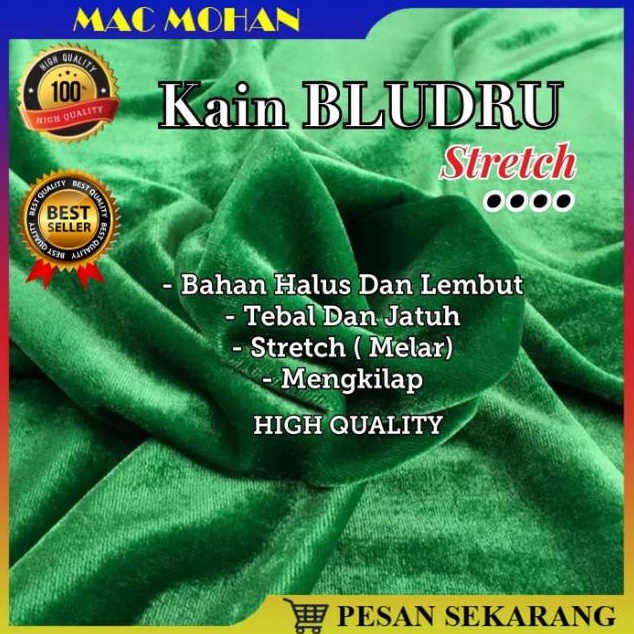 PSMK1848  [PROMO] KAIN BLUDRU STRETCH VELVET IMPORT ORIGINAL TERMURAH / KAIN BLUDRU BRIDESMAID ORIGI