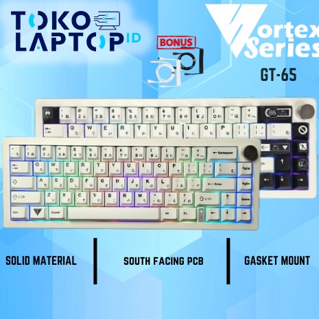 Kirim Langsung VortexSeries GT65 / GT-65 Japan Sign Road Series Wireless Mechanical Gaming Keyboard 