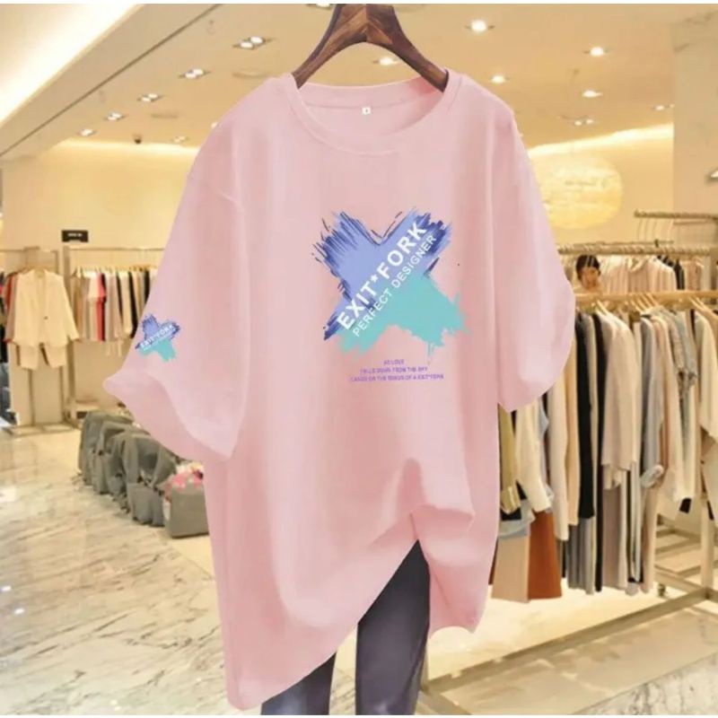 KAOS OVERSIZE WANITA/EXIT FORK/kaos distro wanita/kaos STREETWEAR oversize/baju kaos distro kaos wan