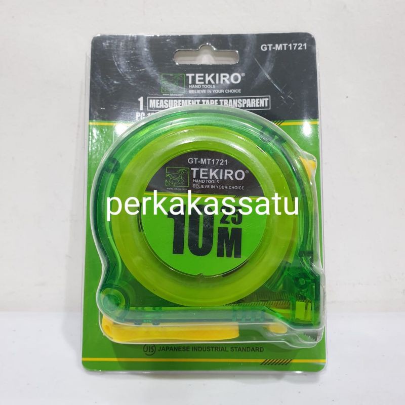 METERAN TARIK TEKIRO 10M 10 M METER TRANSPARAN MEASURING TAPE GT-MT1721