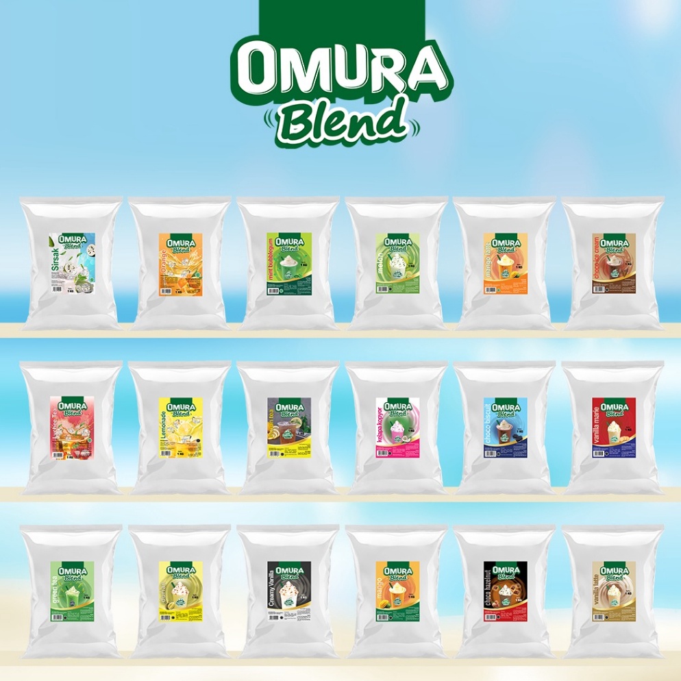 

HNQZ1182 [SERIES] OMURA Blend Bubuk Minuman Instant Aneka Rasa Mix Omura Powder 1 KG