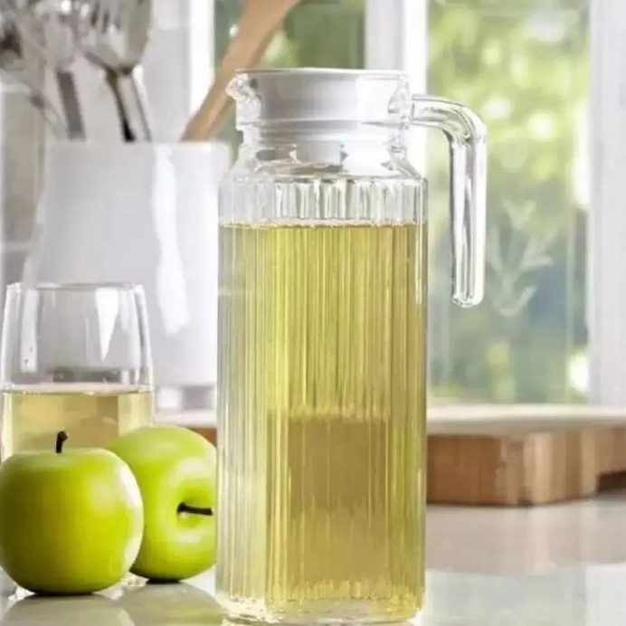 Terkini (COD) TEMPAT MINYAK GORENG KACA 1 LITER/WADAH MINYAK GORENG 1 LITER ♛