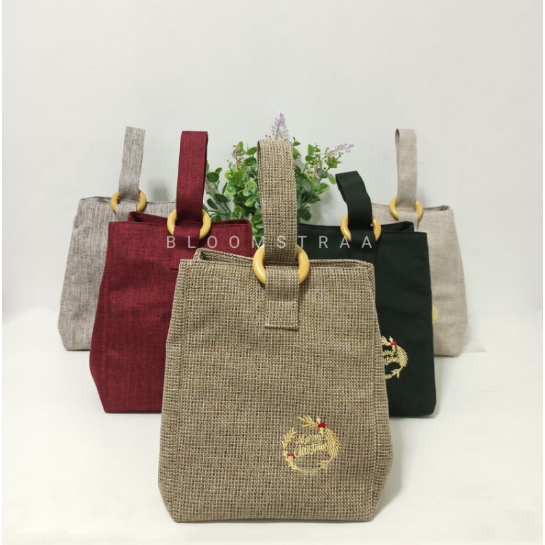 

[Oregano] Christmas Hampers Bag Tas Souvenir Ring Goodie Bag Natal Knot