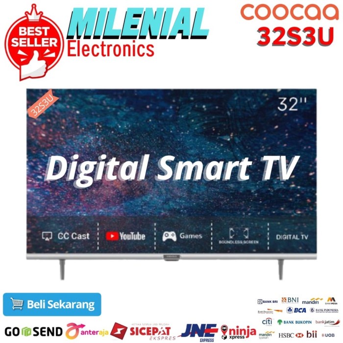Led Tv Coocaa 32S3U 32 Inch Android Smart Tv