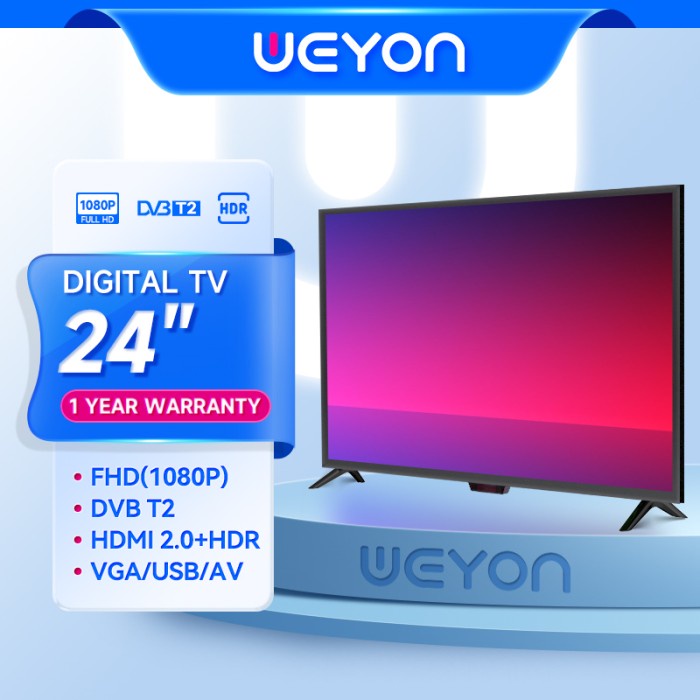 Weyon Sakura Tv Led 24 Inch Hd Ready Tv Televisi Dvb-T2 Murah(
