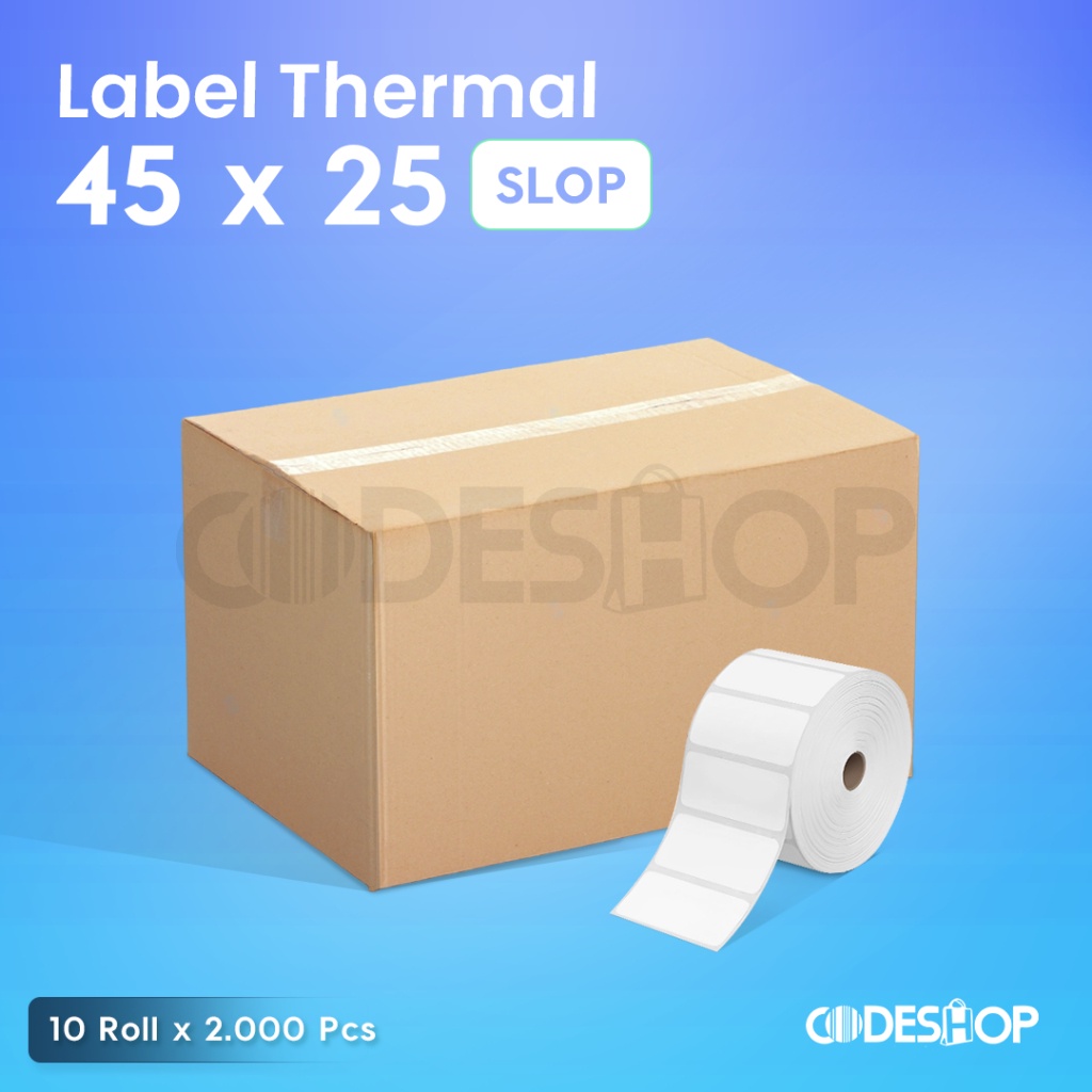 

1 Slop Isi 10 Label Barcode 45 x 25 Direct Thermal 45x25 mm 2000 Pcs