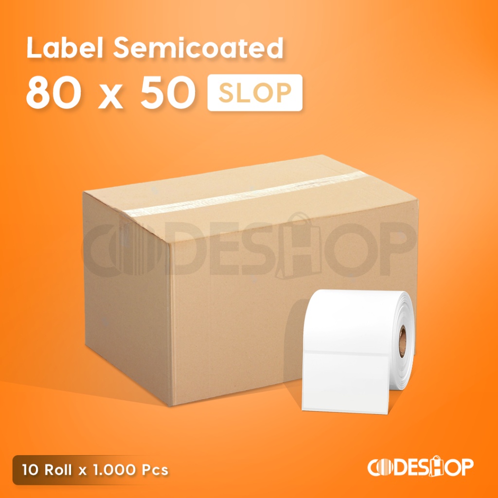 

1 Slop Isi 10 Label Harga 80 x 50 Semicoated 80x50 mm 1000 Pcs