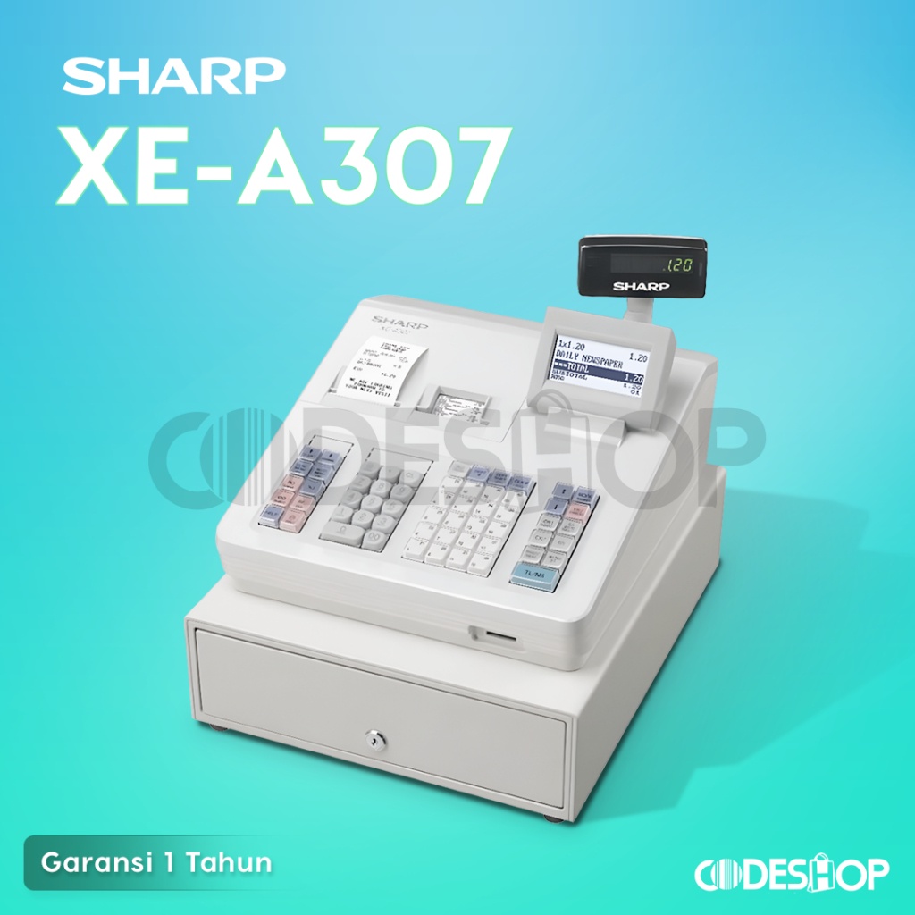 Mesin Kasir Cash Register Sharp XE-A307 XE A307 Dual Display