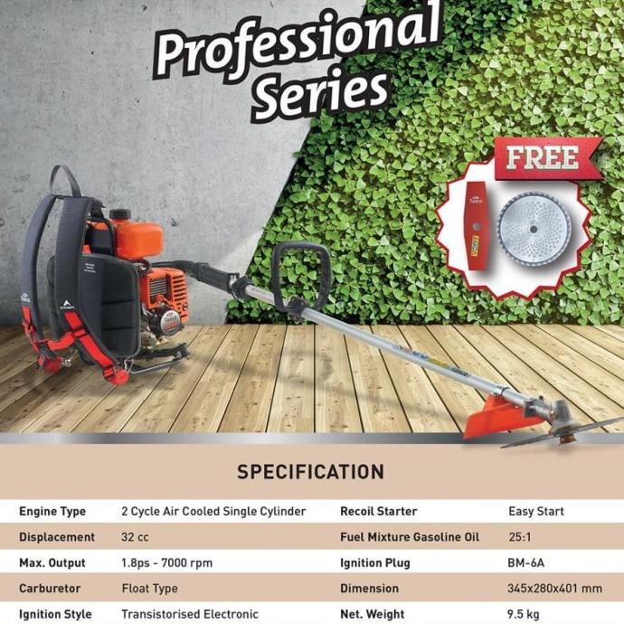 Mesin Potong Rumput Gendong Tasco 328