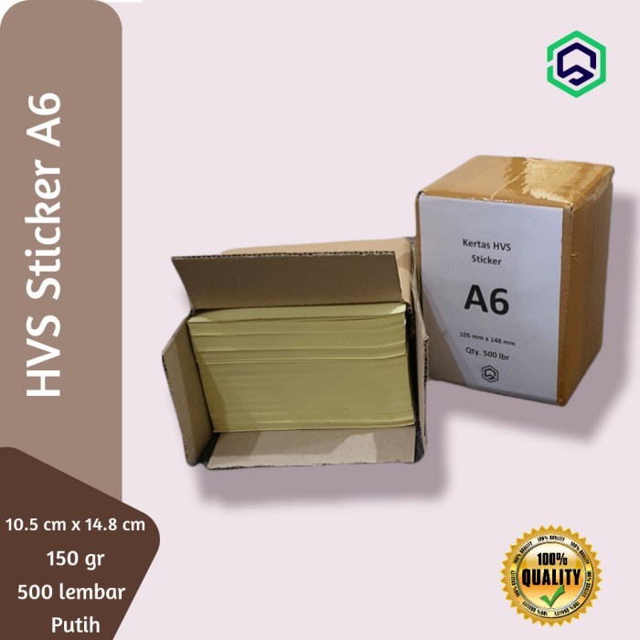 

Terlaris Kertas Hvs Sticker Stiker A6 Label Pengiriman Isi 500 Lembar