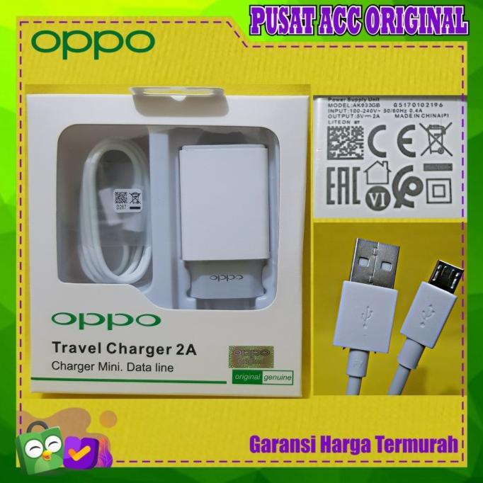 Charger OPPO Ori 100% Oppo A3s A5s A1k A12 A31 CAS Fast Charging 2A