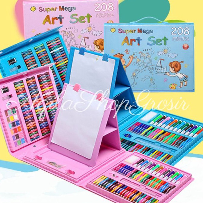 

[✉ I»12R> ART SET CRAYON ANAK ISI 208pcs JUMBO PENSIL WARNA MELUKIS MEWARNAI/ superr.keren.!