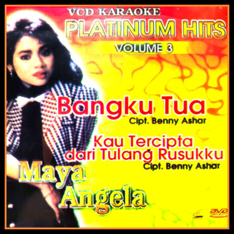 Kaset VCD Musik Bisa Karaoke 12 Lagu Pop Nostalgia MAYA ANGELA Album Kenangan Terpopuler.