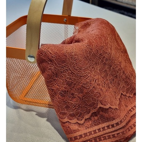 (R-N㊖✔8) KAIN BROKAT CHANTILY LACE KAIN KEBAYA SANTILY- paasti.dikirim.!