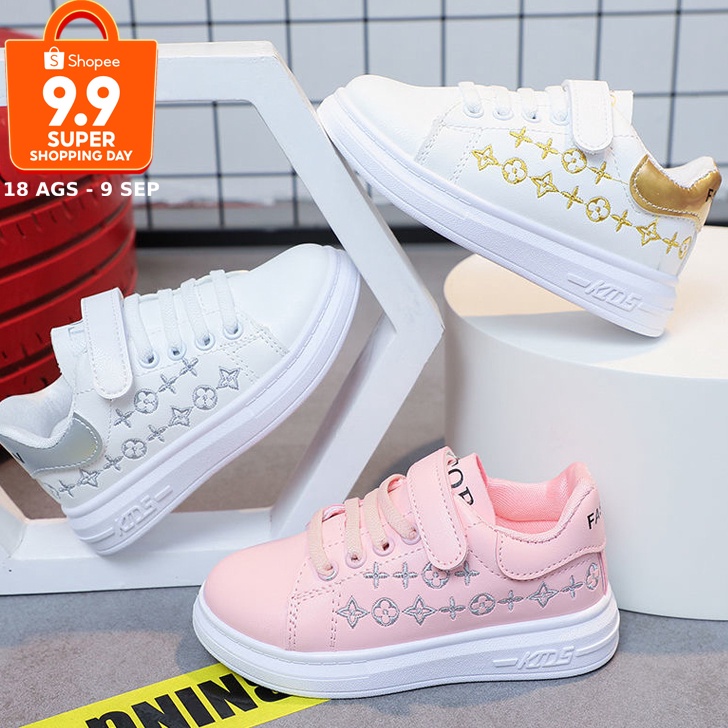 RestockK0w0V ukuran 26-37 Perempuan sneaker anak perempuan sepatu olahraga gadis kecil kualitas baik