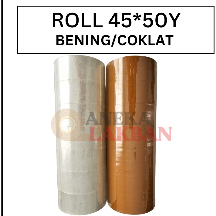 

[CT☆/A♪) [1 ROLL ISI 6 PCS] HORICI LAKBAN OPP BENING COKLAT 2" INCH 45MM x 50 Yard ISOLASI BENING COKLAT TERMURAH- paling.lariis..!
