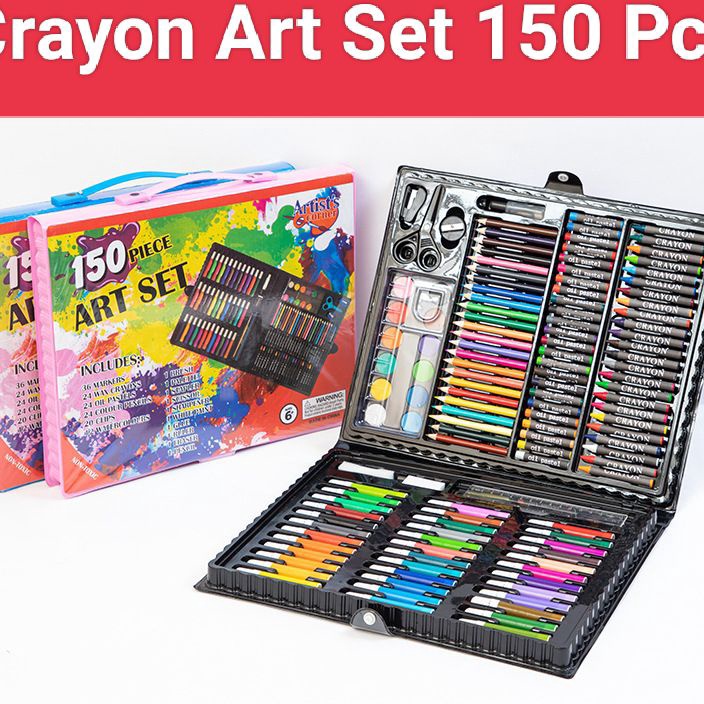 

[UT♡/Q㊛) 「Skylo」Crayon Art Set 150 Pcs/Art Set 150 Pensil Warna/Crayon Mewarnai 150 Warna- terviral..
