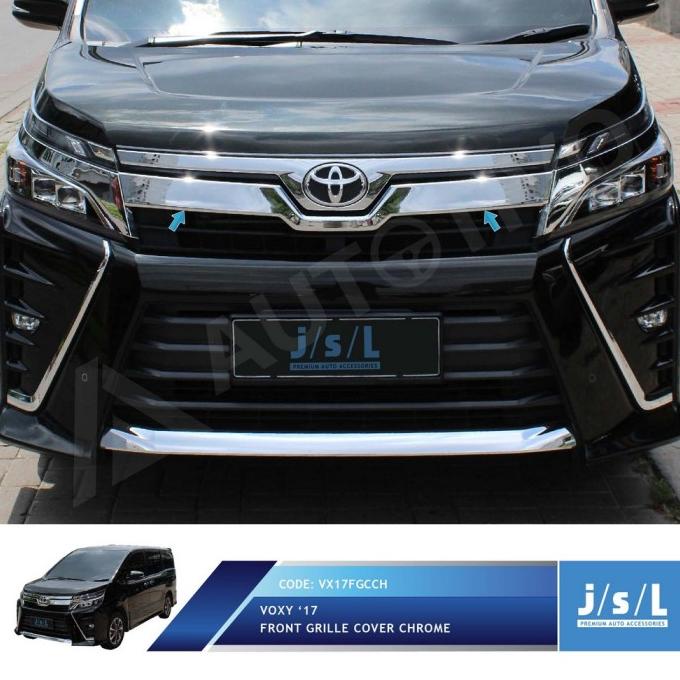 Jsl Grill Depan Voxy Front Grille Cover Chrome