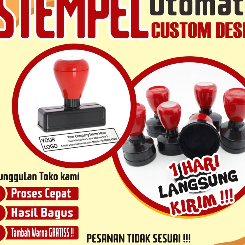 

[G-O»❦L) Stempel, stempel otomatis desain custom, free tambah warna- siiap.dikirim.!!