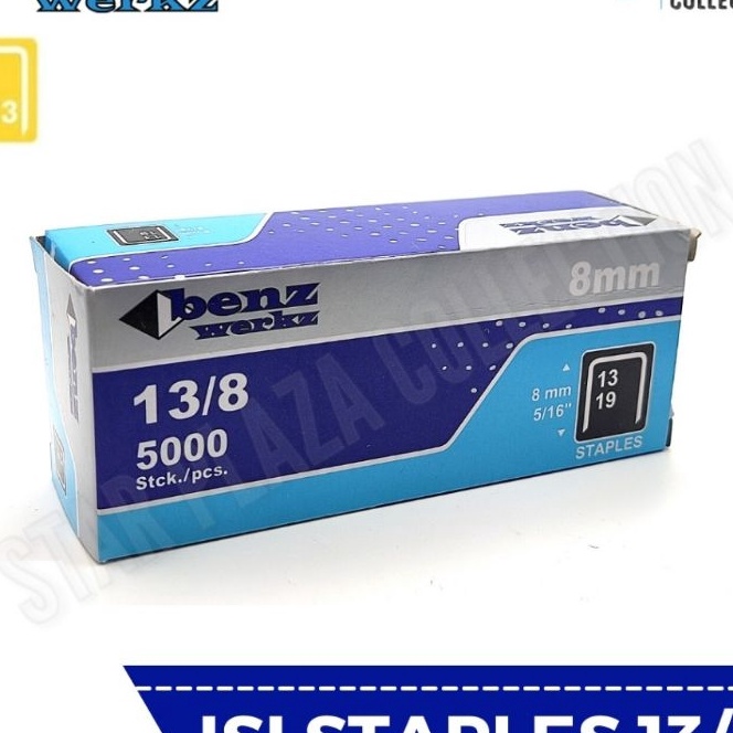 

[㊛ P♫JY] Isi Staples Manual / Staples Tembak Guntacker Merek BENZ WERKZ / RAPID RAPIDE Original Uk. 13/8mm (8mm) - untuk Pengerjaan Jok Motor, Jok Mobil, Sofa, Funiture, Kayu- super.keren.!!