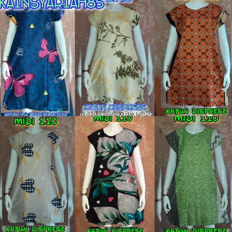 hezy -41 grosir daster midi solo termurah polymicro || katun dispers anti nerawang anti luntur FBJ