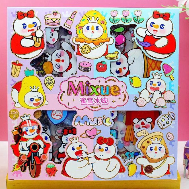 

[M✪.♫15I> Sticker Mixue 100 Lembar Ice Cream Sticker Murah Grosir murahh.!
