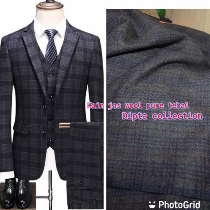 Kain Jas, Blazer, Celana pria/Kain wool pure tebal 100% wool