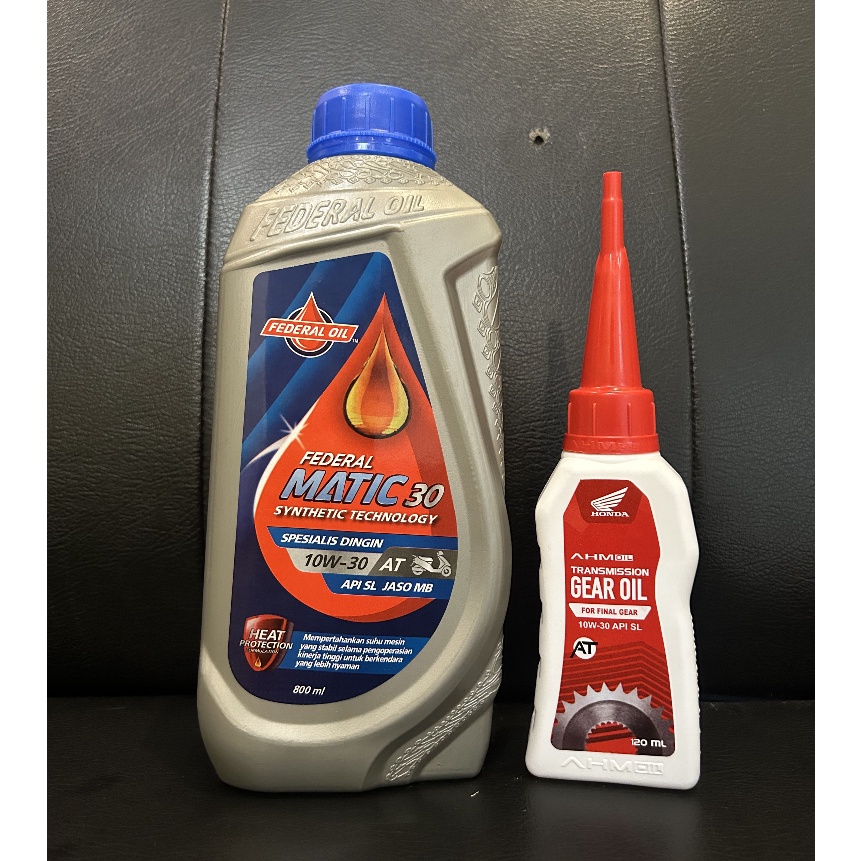 (WN☎.4➤) Paket Oli Motor Matic Federal Matic 800ml + Oli Gardan Honda/Yamalube Oli Gear Yamaha/Honda