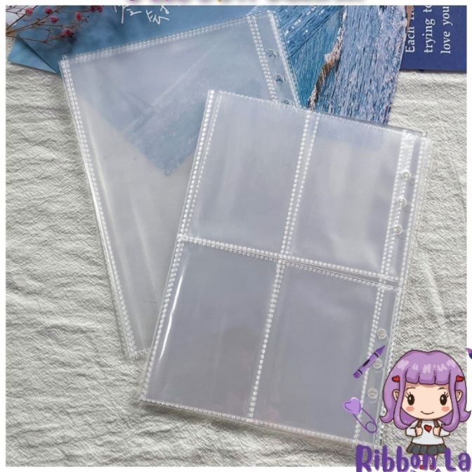 

(HK❦.N♪> (10 lembar) ONE SIDE Sleeve Photocard Binder A5 Notebook Diary 6 Ring Clear Beningpaling.laris..!