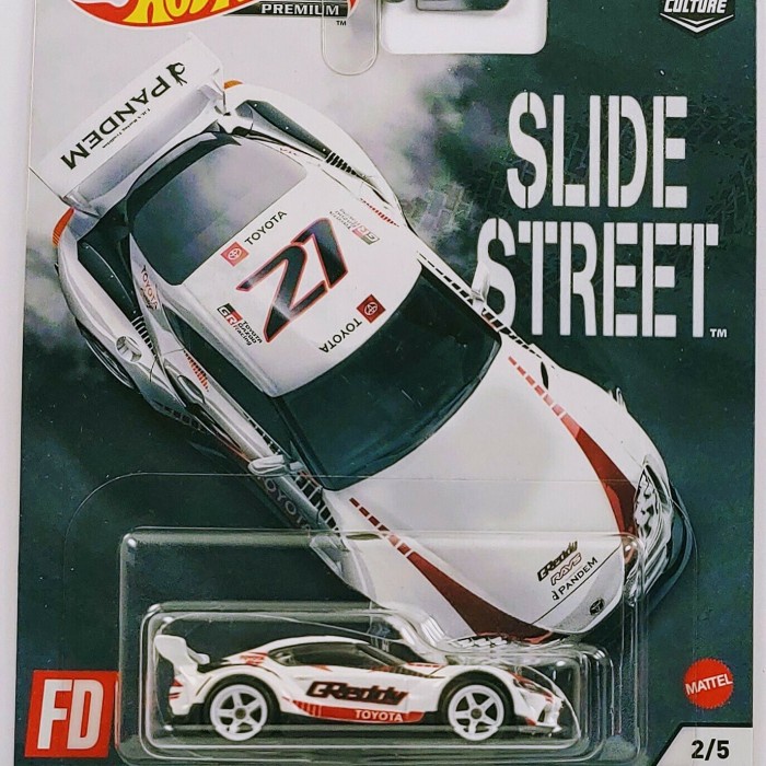Hot Wheels Premium 20 Toyota GR Supra Slide Street ban karet