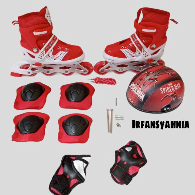 [M 13M◆♡> sepatu roda set deker helm / sepatu roda fullset / sepatu roda inline skate dan bajaj- ter